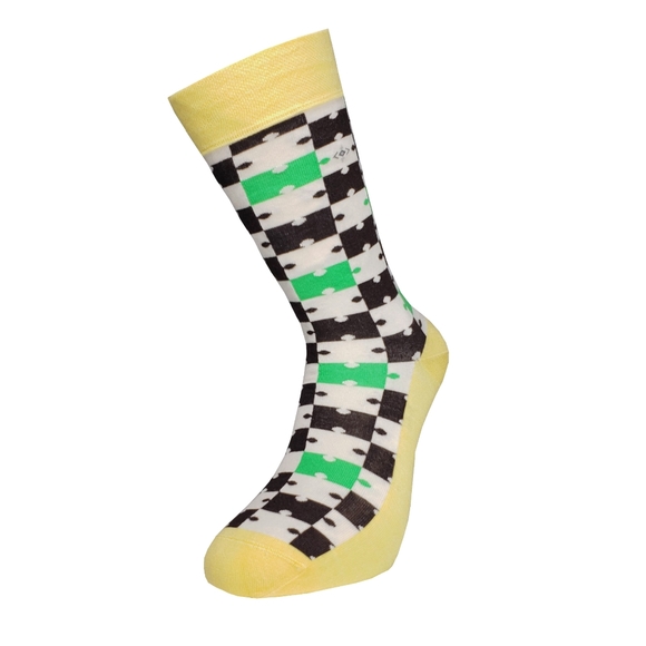 Bamboo Jigsaw Puzzle Socks - 4 pairs - Picture 3 of 6